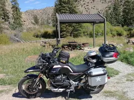 picnic area by Tomichi Creek in Colorado.jpg